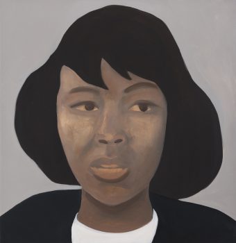 Thenjiwe Niki Nkosi, X (After Betty Shabazz), Oil on canvas, 19 11/16 × 19 11/16in. (50 × 50cm), Courtesy of the artist and Nando's UK Collection, London, United Kingdom