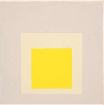 Josef Albers, Study for Homage to the Square: Lone Light, Oil on masonite, 30 x 30 in.  (76.2 x 76.2 cm) frame
18 x 18 in.  (45.7 x 45.7 cm) object, Courtesy of the Josef and Anni Albers Foundation, Bethany, Connecticut