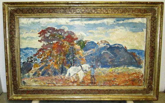 Gifford Beal, Autumn, Oil on canvas, Overall: 20 x 36in. (50.8 x 91.4cm), Collection of Art in Embassies, Washington, D.C.; Gift of the Estate of Gifford Beal, Courtesy of Kraushaar Galleries, New York, New York
