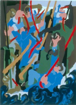 Jacob Lawrence, Revolt on the Amistad, Seriagraph, 43 x 33 in. (109.2 x 83.8 cm) framed, Courtesy of Francine Seders Gallery, Seattle, Washington