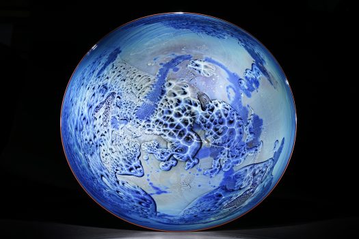 Josh Simpson, Matter-Antimatter Asymmetry Stella Disk, Glass, Overall: 21in. (53.3cm) diameter 10lbs,