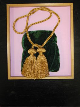 Phyllis Yes, Bread Purse, from the Purse Series, Mixed media on canvas, 7 1/2 x 8 1/2in. (19.1 x 21.6cm),