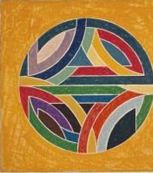 Frank Stella, Sinjerli Variation Squared with Colored Ground IV (Axsom 134), Offset lithograph and screenprint, Overall: 37 × 37 1/4in. (94 × 94.6cm), Courtesy of Jordan D. Schnitzer and His Family Foundation