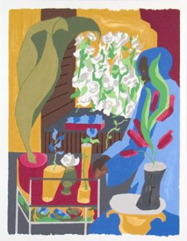 Jacob Lawrence, Supermarket Flora, Screenprint, Overall: 35 x 36 3/4in. (88.9 x 93.3cm), Donated by Sheila W. and Richard J. Schwartz to the Foundation for Art and Preservation in Embassies