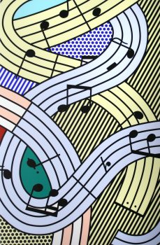 Roy Lichtenstein, Composition III, Silkscreen on paper, Overall: 54 x 39 x 1 1/2in. (137.2 x 99.1 x 3.8cm), Gift of the artist, courtesy of the Foundation of Art and Preservation in Embassies, Washington, D.C.
