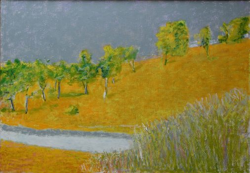 Wolf Kahn, White River, oil on canvas, Overall: 36 x 52in. (91.4 x 132.1cm), Courtesy of the artist, Brattleboro, Vermont and New York, New York