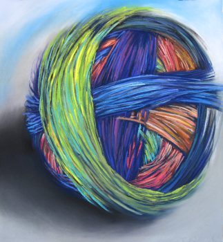 Kristin Pluhacek, Souq, Pastel, Overall: 36 x 33 x 2in. (91.4 x 83.8 x 5.1cm), Courtesy of the artist, Omaha, Nebraska