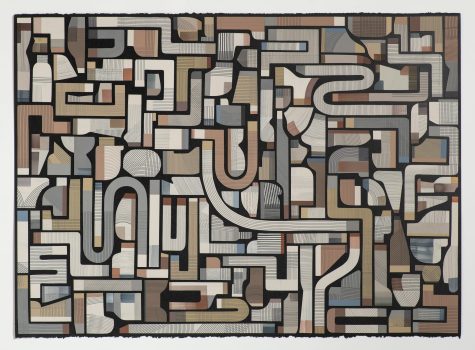 Katy Fischer, Nogales 2, Acrylic, watercolor and cut paper on paper, Overall: 29 1/2 × 40 × 2in., 10lb. (74.9 × 101.6 × 5.1cm, 4.5kg), Art in Embassies, U.S. Department of State, Permanent Collection