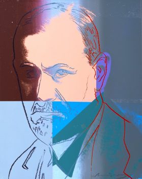 Andy Warhol, Sigmund Freud, Ten Portraits of Jews of the Twentieth Century, portfolio of screenprints, 40 x 32", Courtesy of Ronald Feldman Gallery, New York, New York