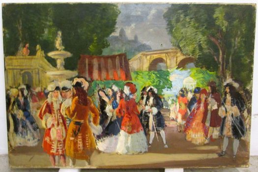Gifford Beal, 17th Century, Oil on plywood, Overall: 20 x 30in. (50.8 x 76.2cm), Collection of Art in Embassies, Washington, D.C.; Gift of the Estate of Gifford Beal, Courtesy of Kraushaar Galleries, New York, New York